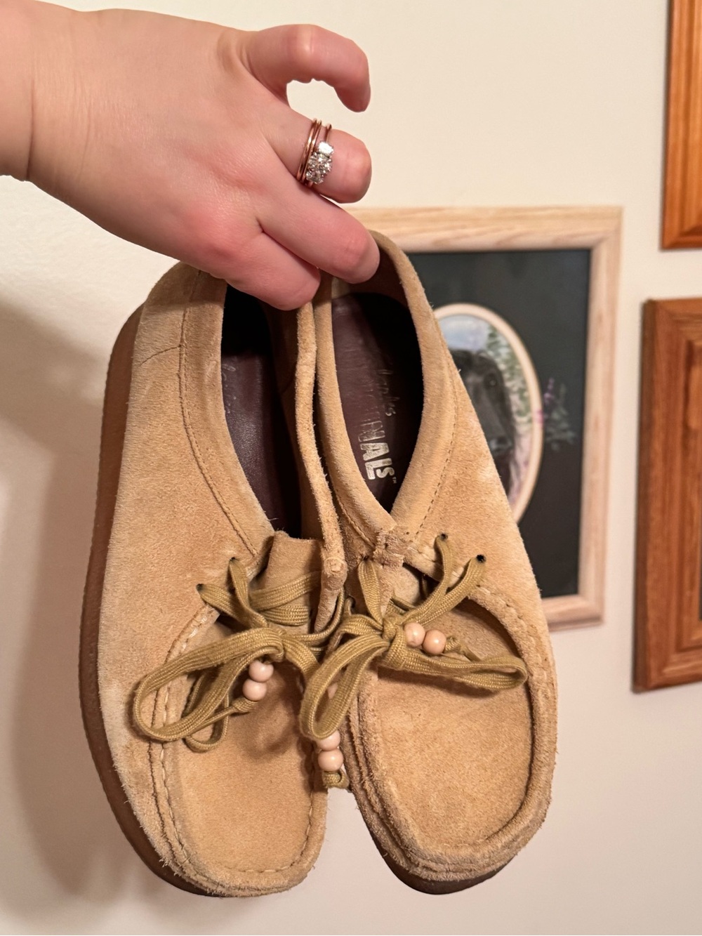 Clarks Women’s Tan Platform Wallabees